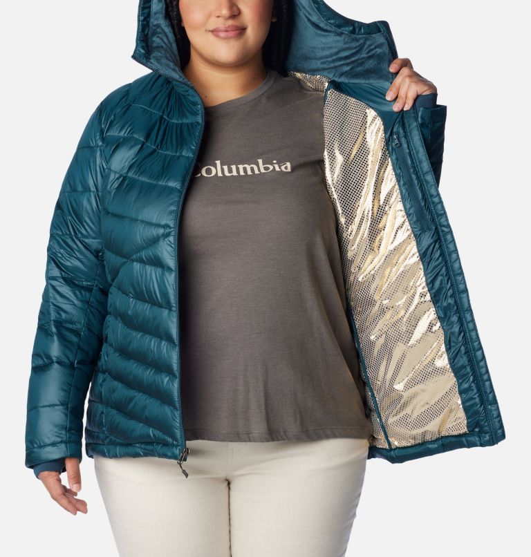 Women's Joy Peak Insulated Hooded Jacket - Plus Size, Color: Night Wave, image 5