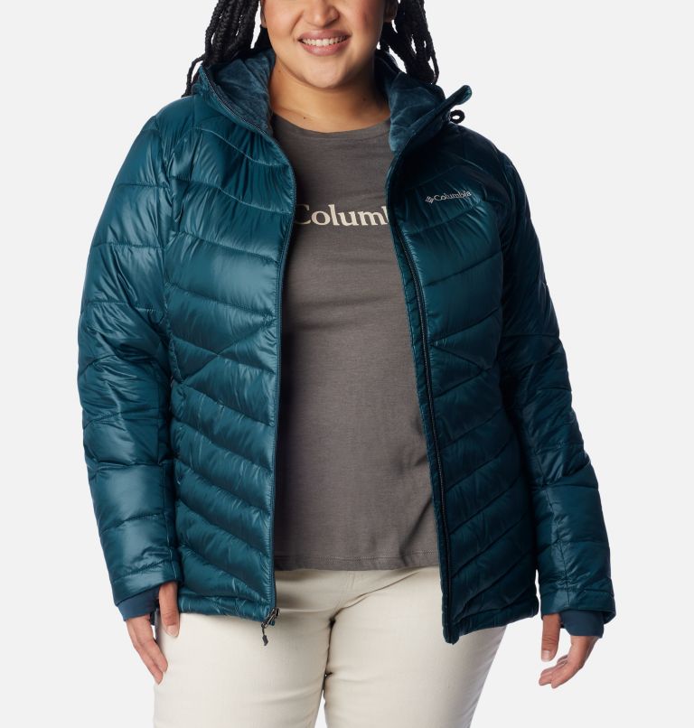 Thumbnail: Women's Joy Peak Insulated Hooded Jacket - Plus Size, Color: Night Wave, image 8