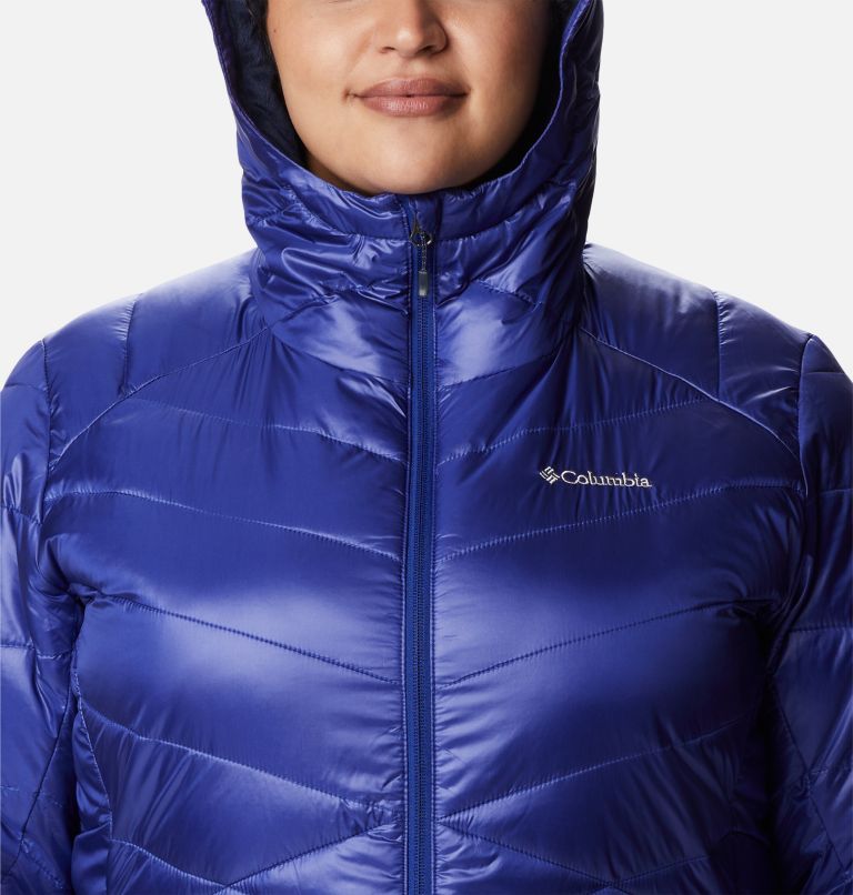 Thumbnail: Women's Joy Peak Omni-Heat Infinity Insulated Hooded Jacket - Plus Size, Color: Dark Sapphire, image 4