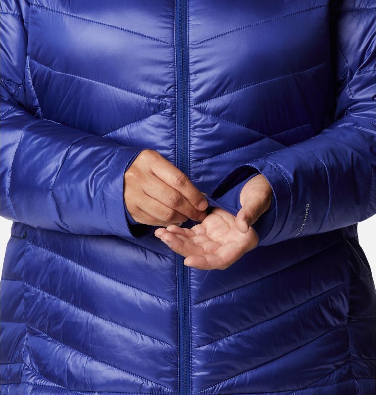 Thumbnail: Women's Joy Peak Insulated Hooded Jacket - Plus Size, Color: Dark Sapphire, image 7