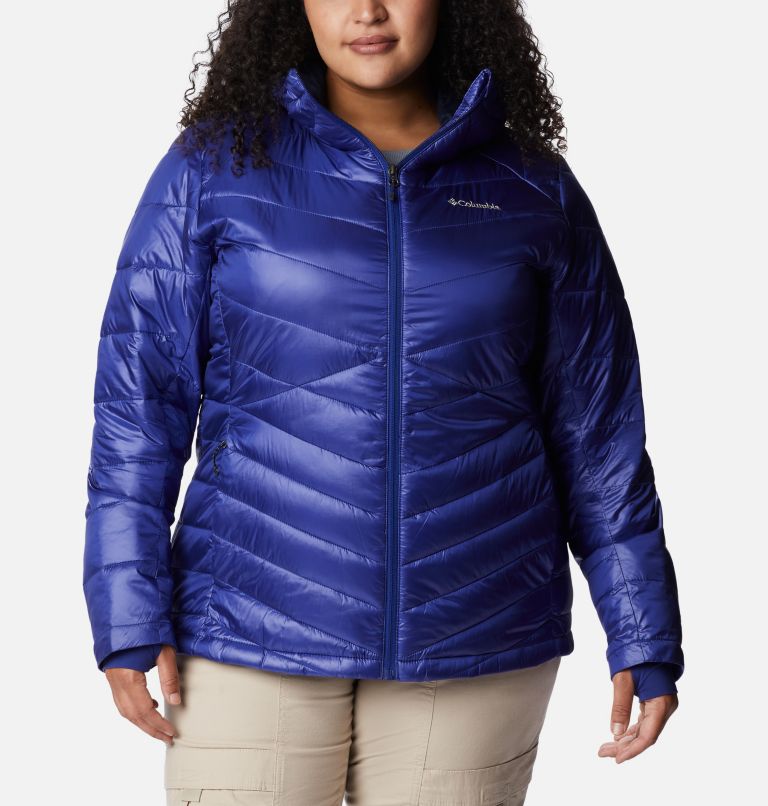 Thumbnail: Women's Joy Peak Omni-Heat Infinity Insulated Hooded Jacket - Plus Size, Color: Dark Sapphire, image 1