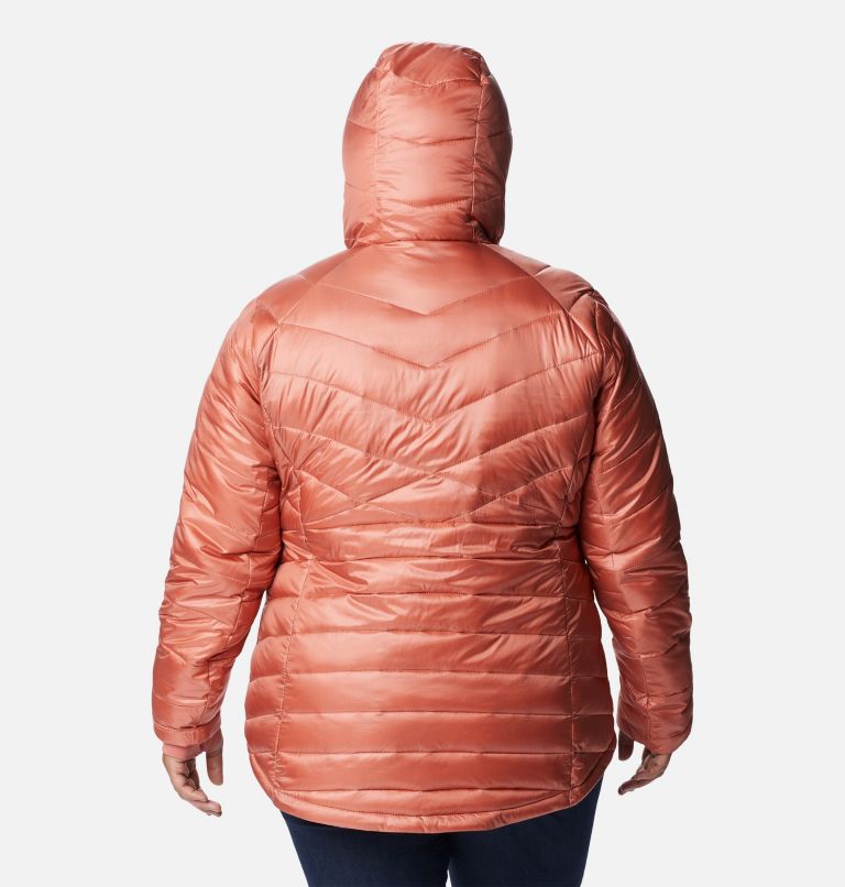 Thumbnail: Women's Joy Peak Omni-Heat Infinity Insulated Hooded Jacket - Plus Size, Color: Dark Coral, image 2