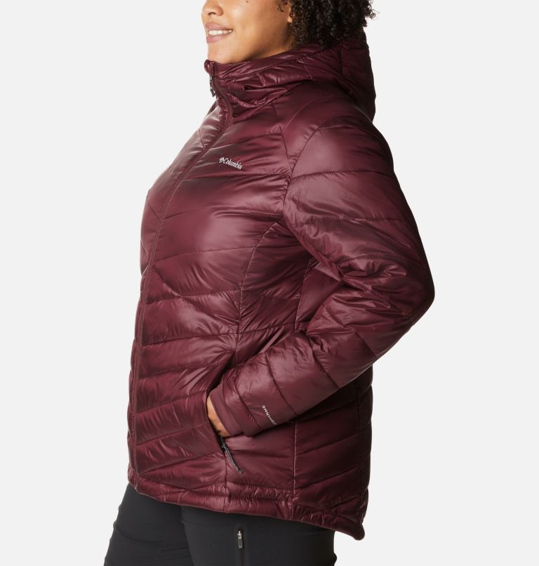 Thumbnail: Women's Joy Peak Omni-Heat Infinity Insulated Hooded Jacket - Plus Size, Color: Malbec, image 3