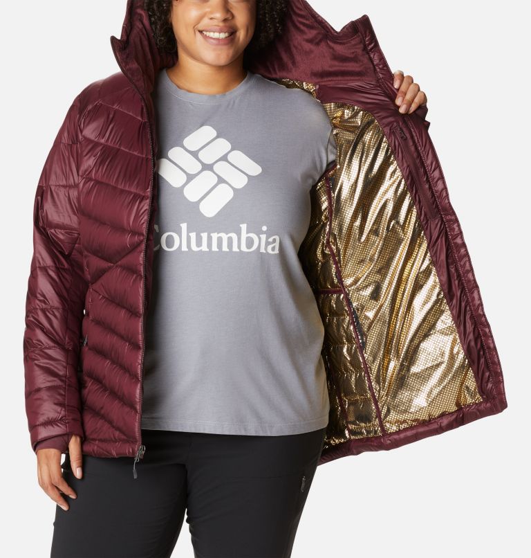 Women's Joy Peak Omni-Heat Infinity Insulated Hooded Jacket - Plus Size, Color: Malbec, image 5