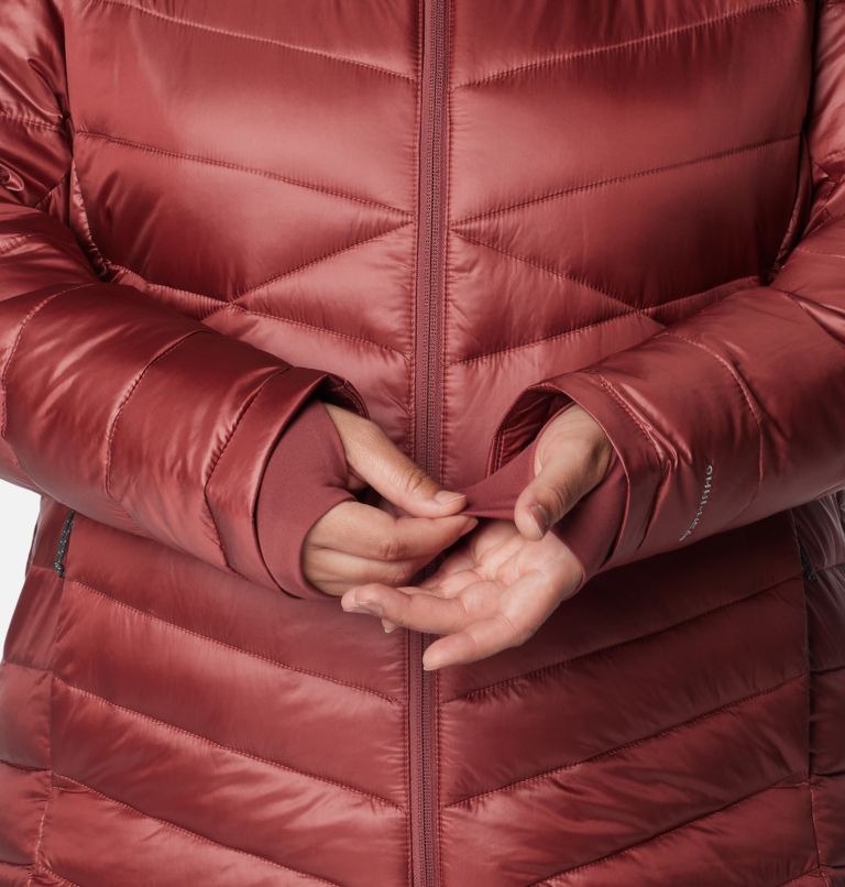 Thumbnail: Women's Joy Peak Insulated Hooded Jacket - Plus Size, Color: Beetroot, image 7