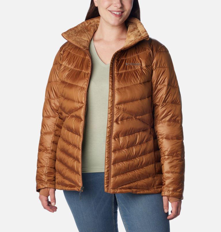 Thumbnail: Women's Joy Peak Insulated Jacket - Plus Size, Color: Camel Brown, image 8