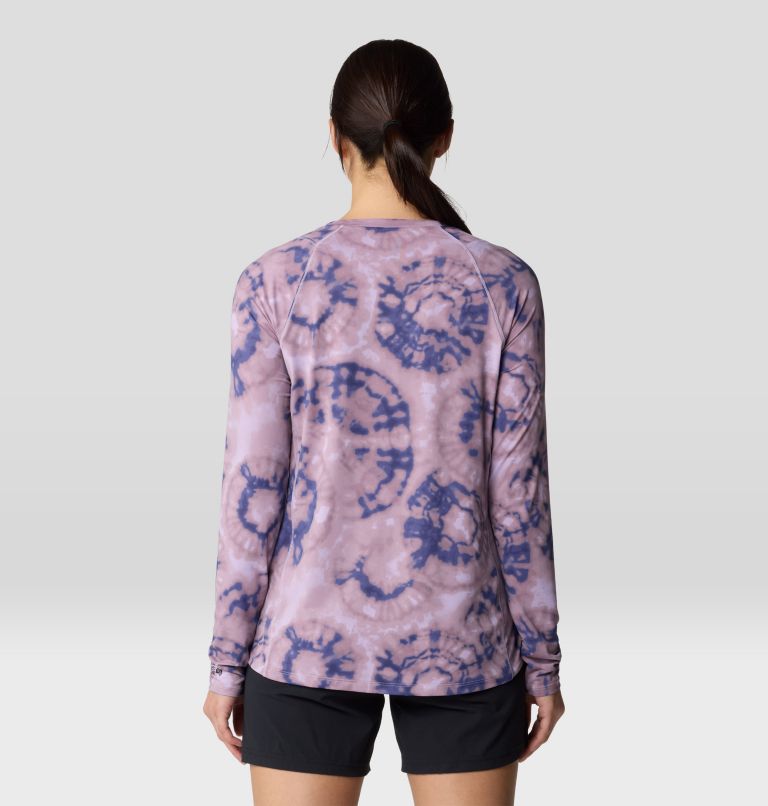 Women's Crater Lake Long Sleeve, Color: Wisteria Spore Dye Print, image 2