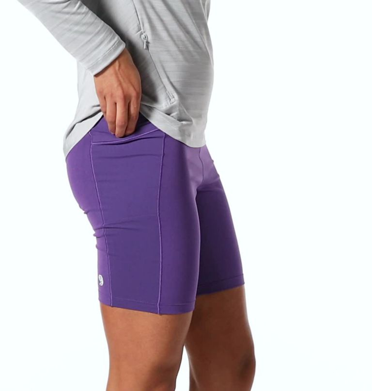 Women's Mountain Stretch High Rise Short Tight, Color: Purple Jewel