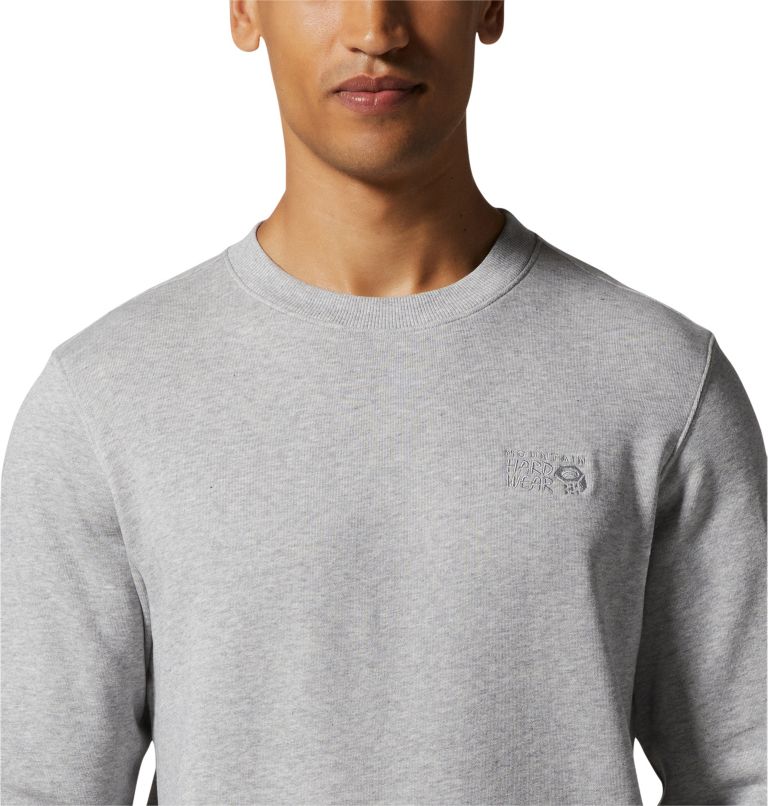 Thumbnail: Chandail à col rond MHW Logo Homme, Color: Hardwear Grey Heather, image 4