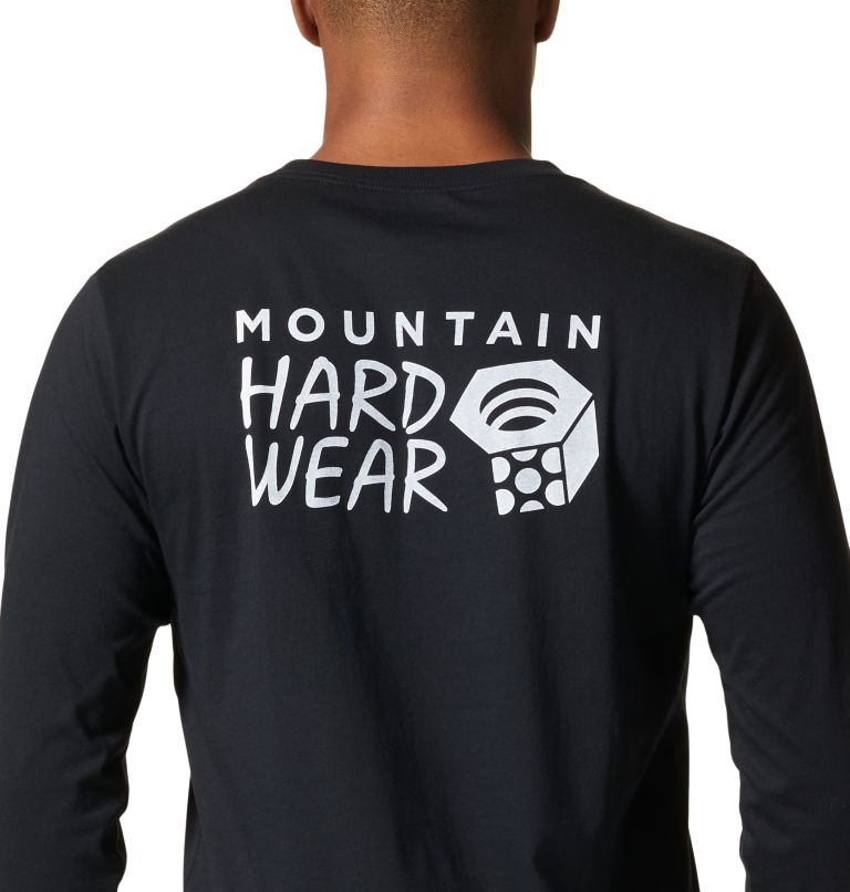 Men's MHW Back Logo Long Sleeve, Color: Black