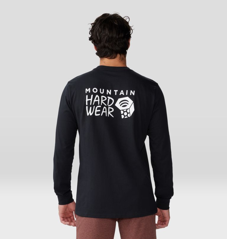 Men's MHW Back Logo Long Sleeve, Color: Black, image 2