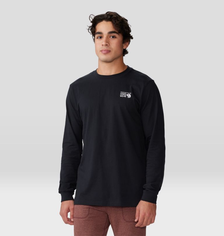 Men's MHW Back Logo Long Sleeve, Color: Black, image 1