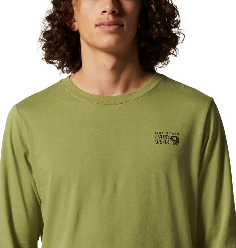 T-shirt à manches longues MHW Back Logo Homme, Color: Light Cactus, image 4