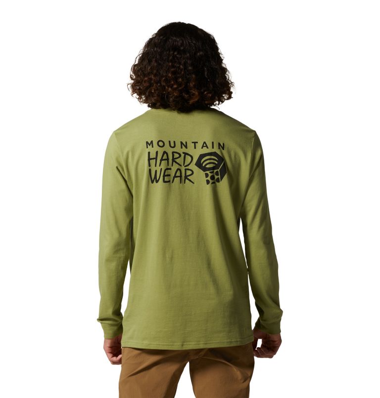 T-shirt à manches longues MHW Back Logo Homme, Color: Light Cactus, image 2