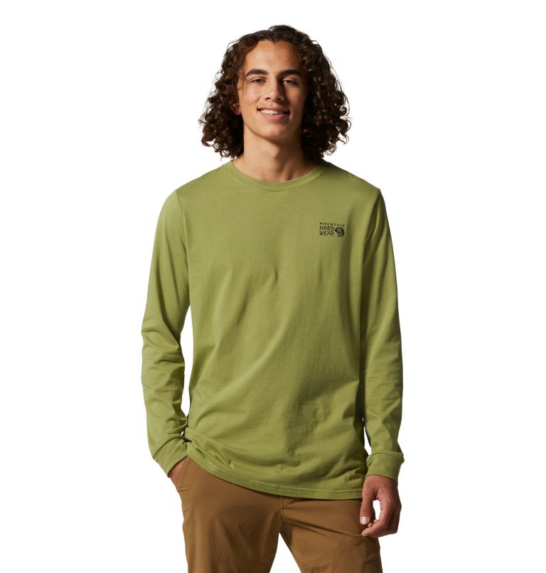 T-shirt à manches longues MHW Back Logo Homme, Color: Light Cactus, image 1