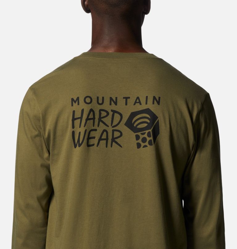 T-shirt à manches longues MHW Back Logo Homme, Color: Combat Green, image 5
