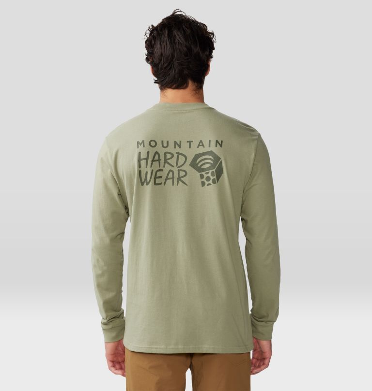 Men's MHW Back Logo Long Sleeve, Color: Mantis Green, image 2