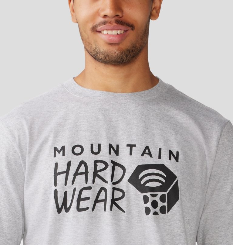 Men's MHW Logo Short Sleeve, Color: Hardwear Grey Heather, image 4