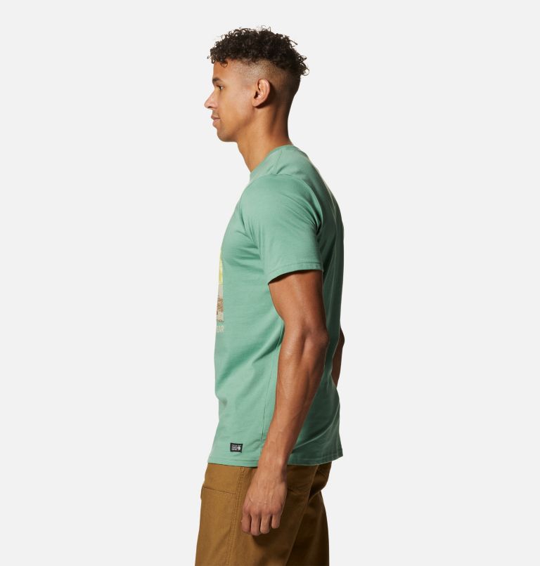 MHW Topography Short Sleeve Homme, Color: Aloe, image 3