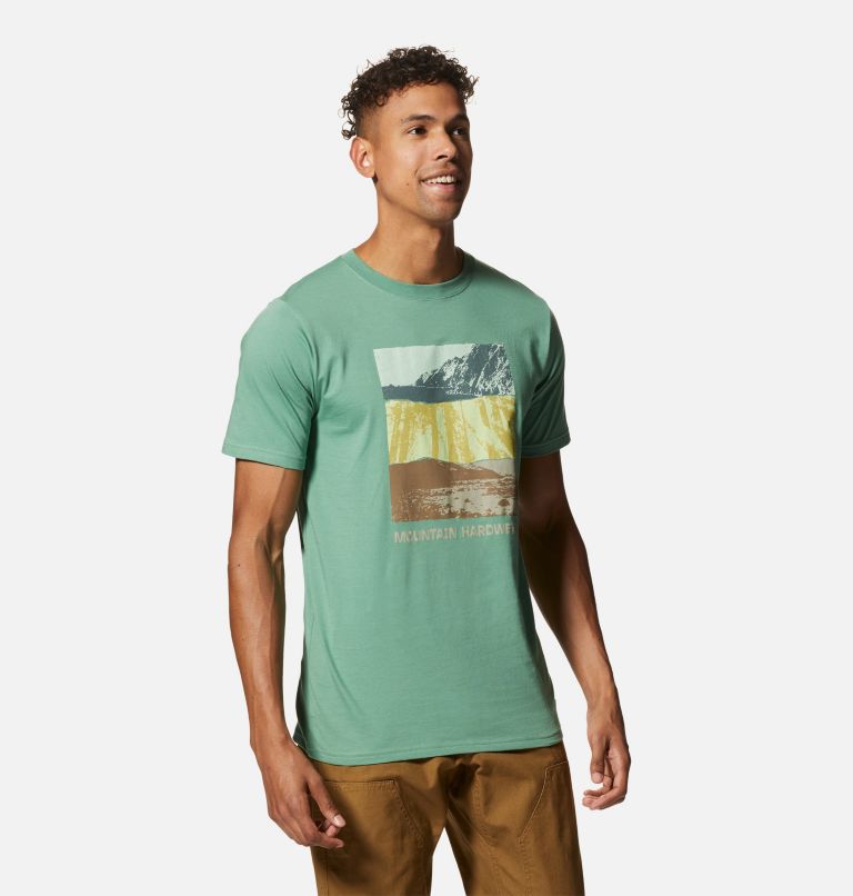 Thumbnail: MHW Topography Short Sleeve Homme, Color: Aloe, image 5