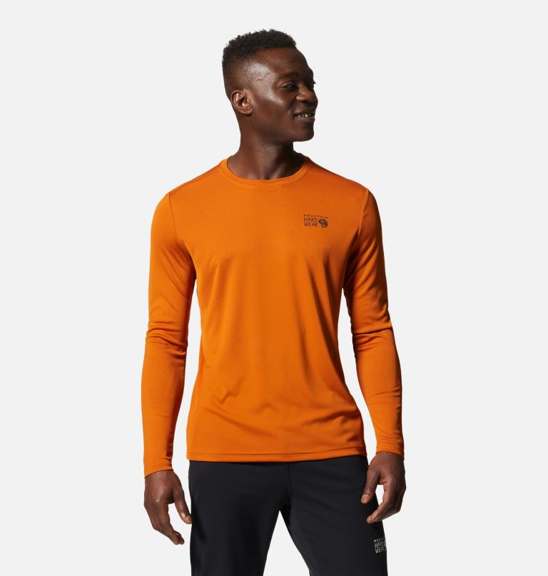 Men's Wicked Tech Long Sleeve, Color: Bright Copper, image 1