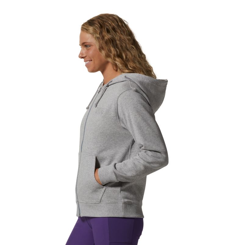 Women's MHW Logo Full Zip, Color: Hardwear Grey Heather, image 3