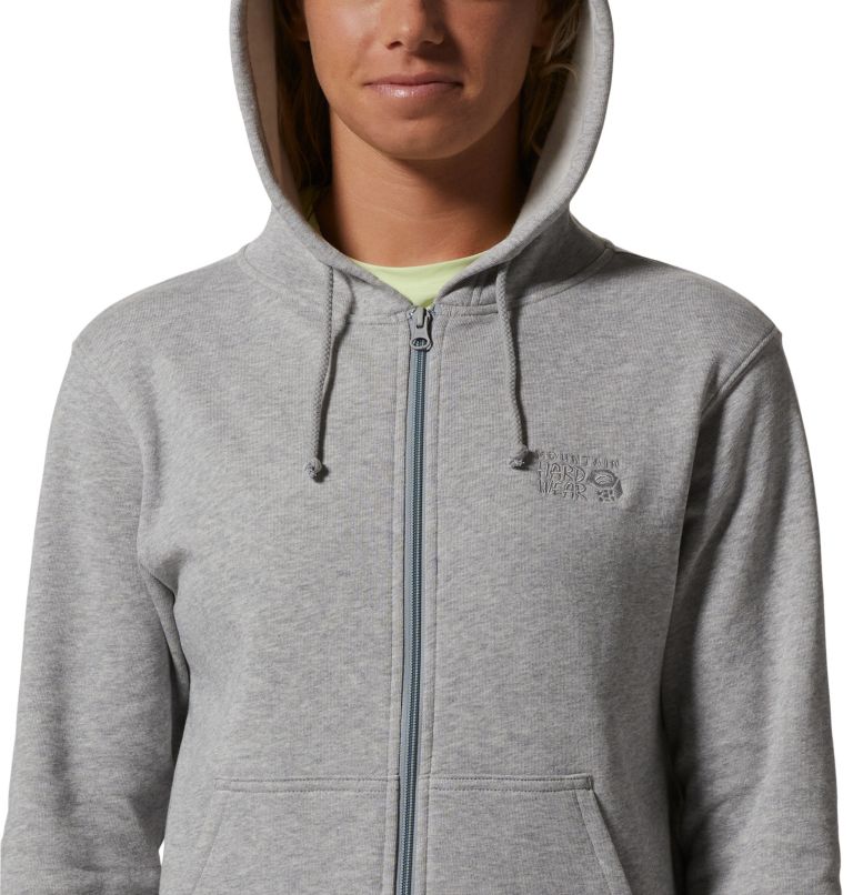 Women's MHW Logo Full Zip, Color: Hardwear Grey Heather, image 4