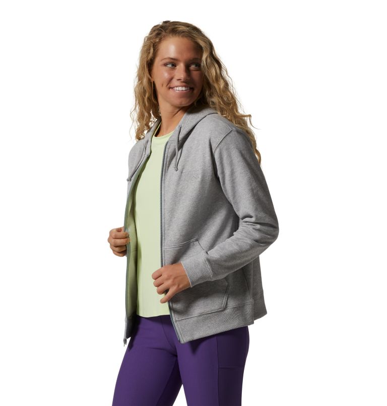 Women's MHW Logo Full Zip, Color: Hardwear Grey Heather, image 5