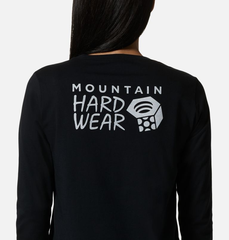 T-shirt à manches longues MHW Back Logo Femme, Color: Black, image 5
