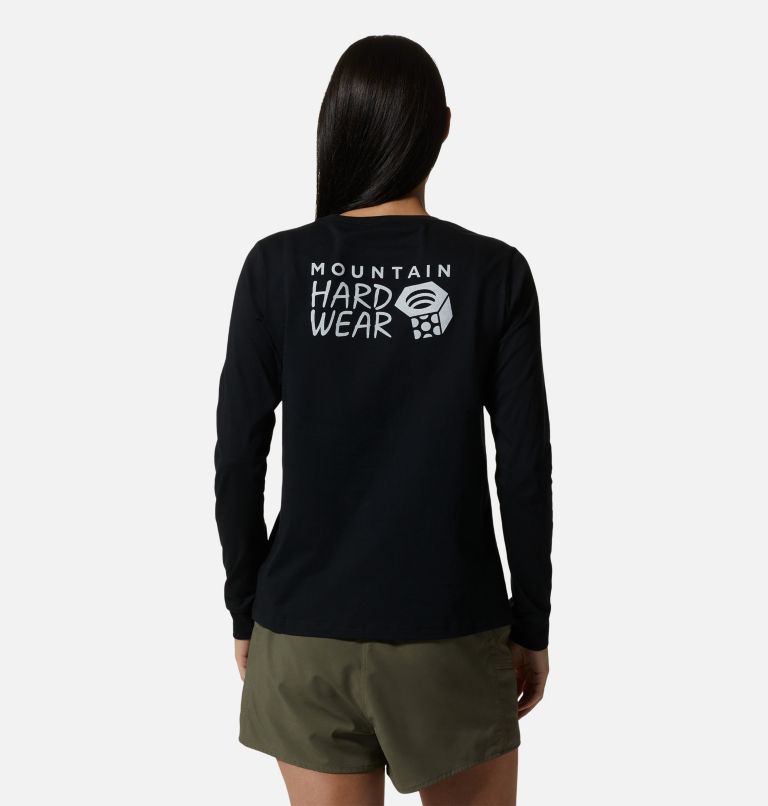 T-shirt à manches longues MHW Back Logo Femme, Color: Black, image 2