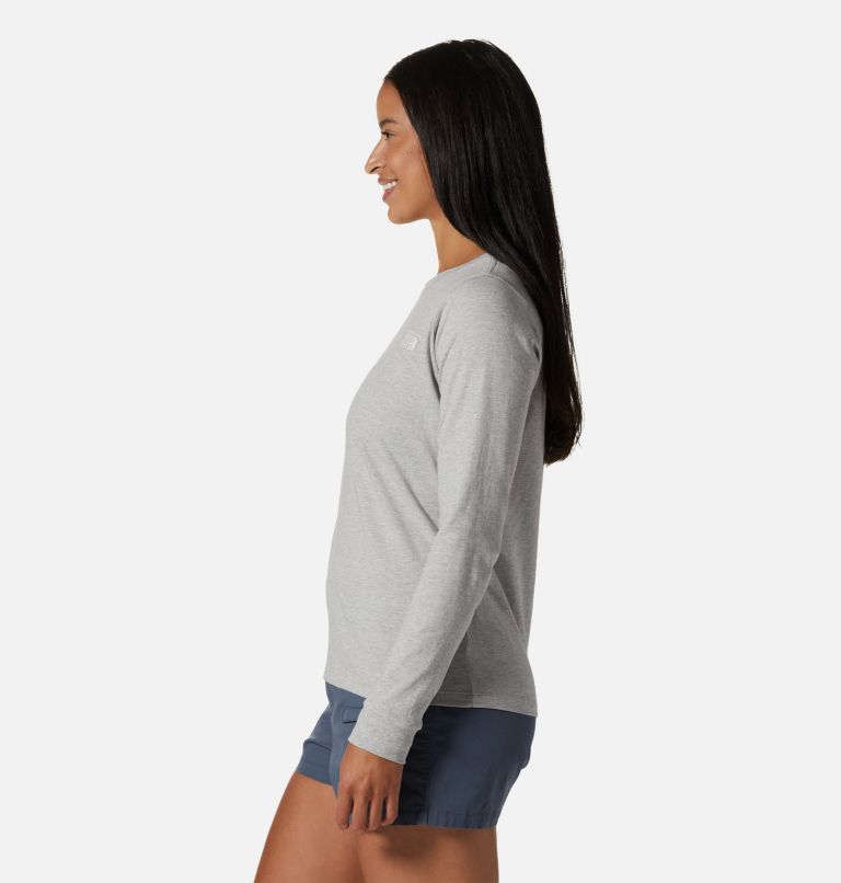 T-shirt à manches longues MHW Back Logo Femme, Color: Hardwear Grey Heather, image 3