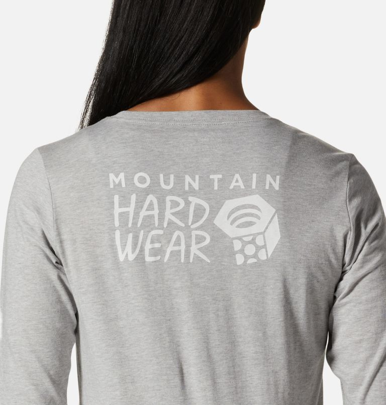 T-shirt à manches longues MHW Back Logo Femme, Color: Hardwear Grey Heather, image 5