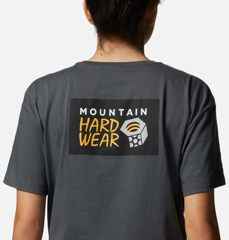 Women's MHW Logo in a Box Crop Short Sleeve, Color: Volcanic, image 5