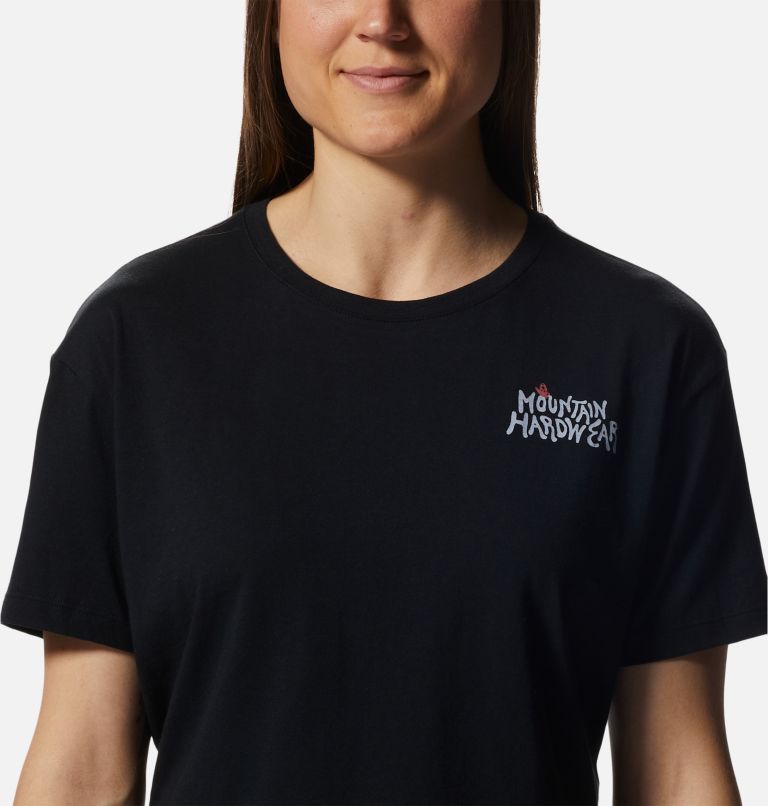 Women's MHW Logo Crop Short Sleeve, Color: Black, image 4
