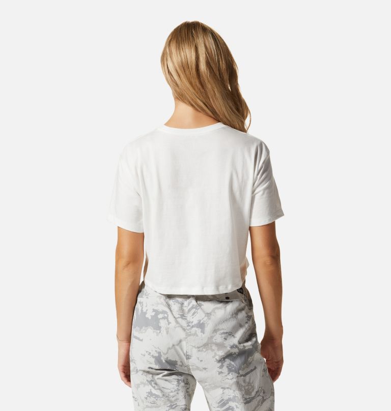 Thumbnail: Women's MHW Logo in a Box Crop Short Sleeve, Color: Fogbank, image 2