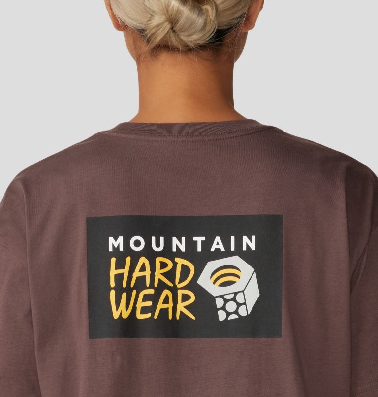 Women's MHW Logo in a Box Crop Short Sleeve, Color: Carob, image 5