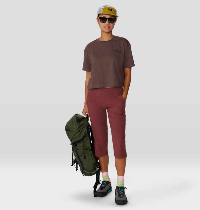 Women's MHW Logo in a Box Crop Short Sleeve, Color: Carob, image 6