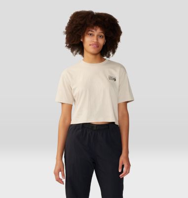 Women's MHW Logo in a Box Crop Short Sleeve, Color: Wild Oyster, image 9