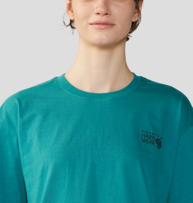 Women's MHW Logo in a Box Crop Short Sleeve, Color: Wintermint, image 16