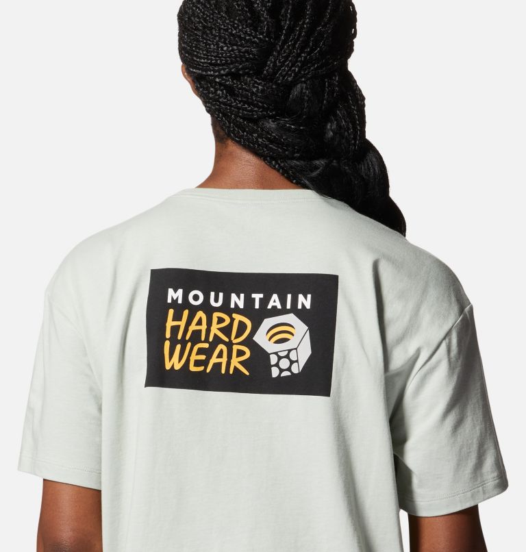 T-shirt court à manches courtes MHW Logo in a Box Femme, Color: Cactus White, image 5