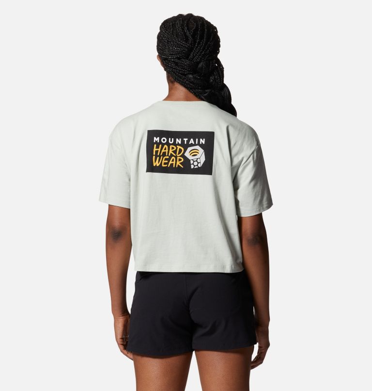 T-shirt court à manches courtes MHW Logo in a Box Femme, Color: Cactus White, image 2