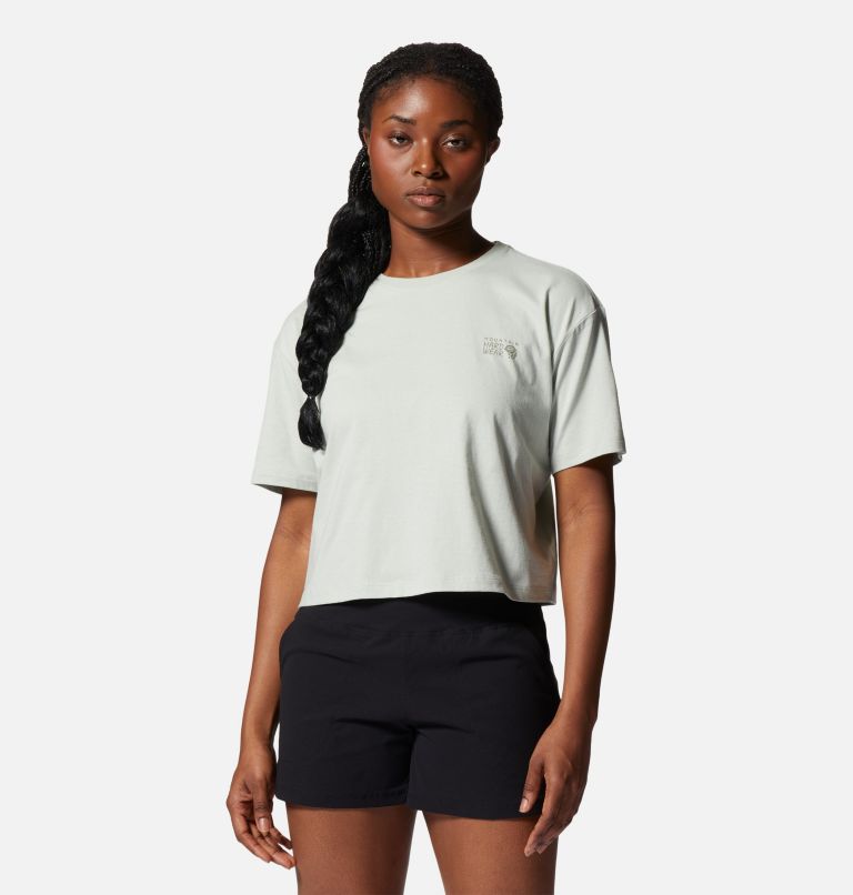 T-shirt court à manches courtes MHW Logo in a Box Femme, Color: Cactus White, image 1