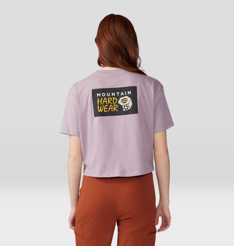 Women's MHW Logo in a Box Crop Short Sleeve, Color: Daze, image 2