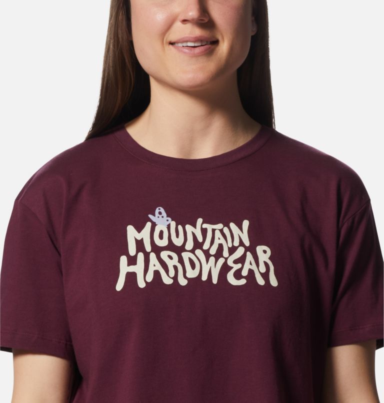 Thumbnail: Women's MHW Logo Crop Short Sleeve, Color: Cocoa Red, image 4