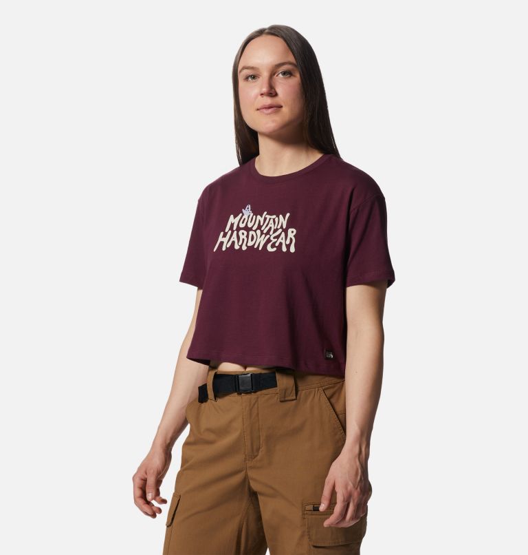 Thumbnail: Women's MHW Logo Crop Short Sleeve, Color: Cocoa Red, image 5