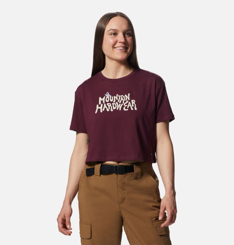 Women's MHW Logo Crop Short Sleeve, Color: Cocoa Red, image 1