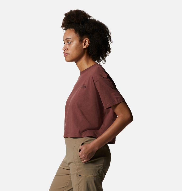 Women's MHW Logo Crop Short Sleeve, Color: Clay Earth, image 3