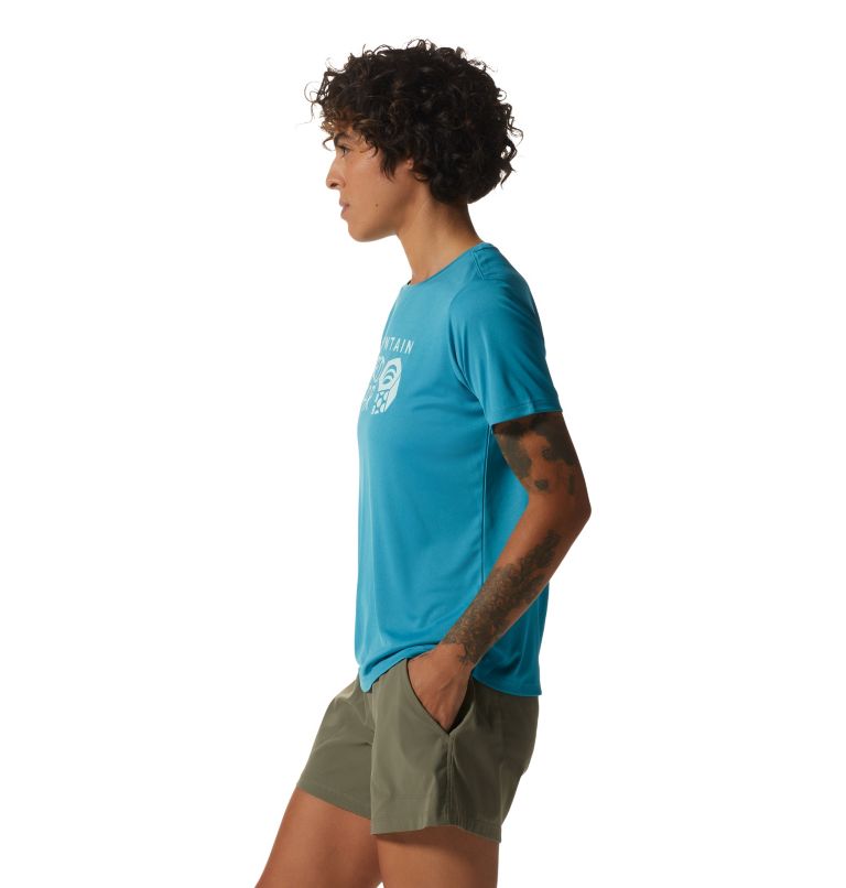 Women's Wicked Tech Short Sleeve, Color: Teton Blue, image 3