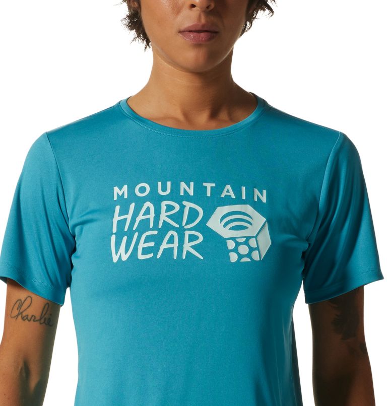 Women's Wicked Tech Short Sleeve, Color: Teton Blue, image 4