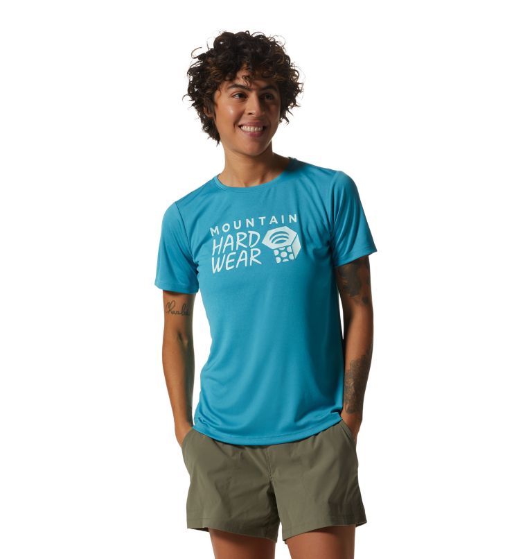 Women's Wicked Tech Short Sleeve, Color: Teton Blue, image 5